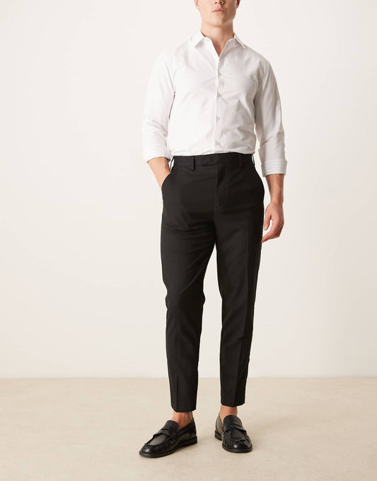 Slim Tailored Pleated Trousers