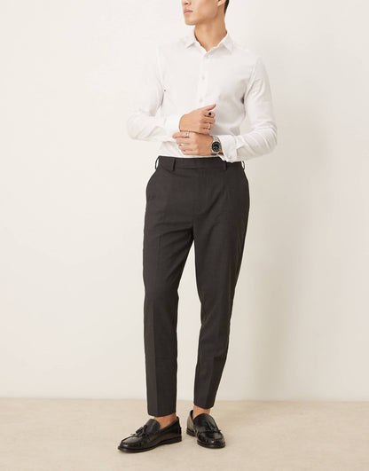 Slim Tailored Pleated Trousers