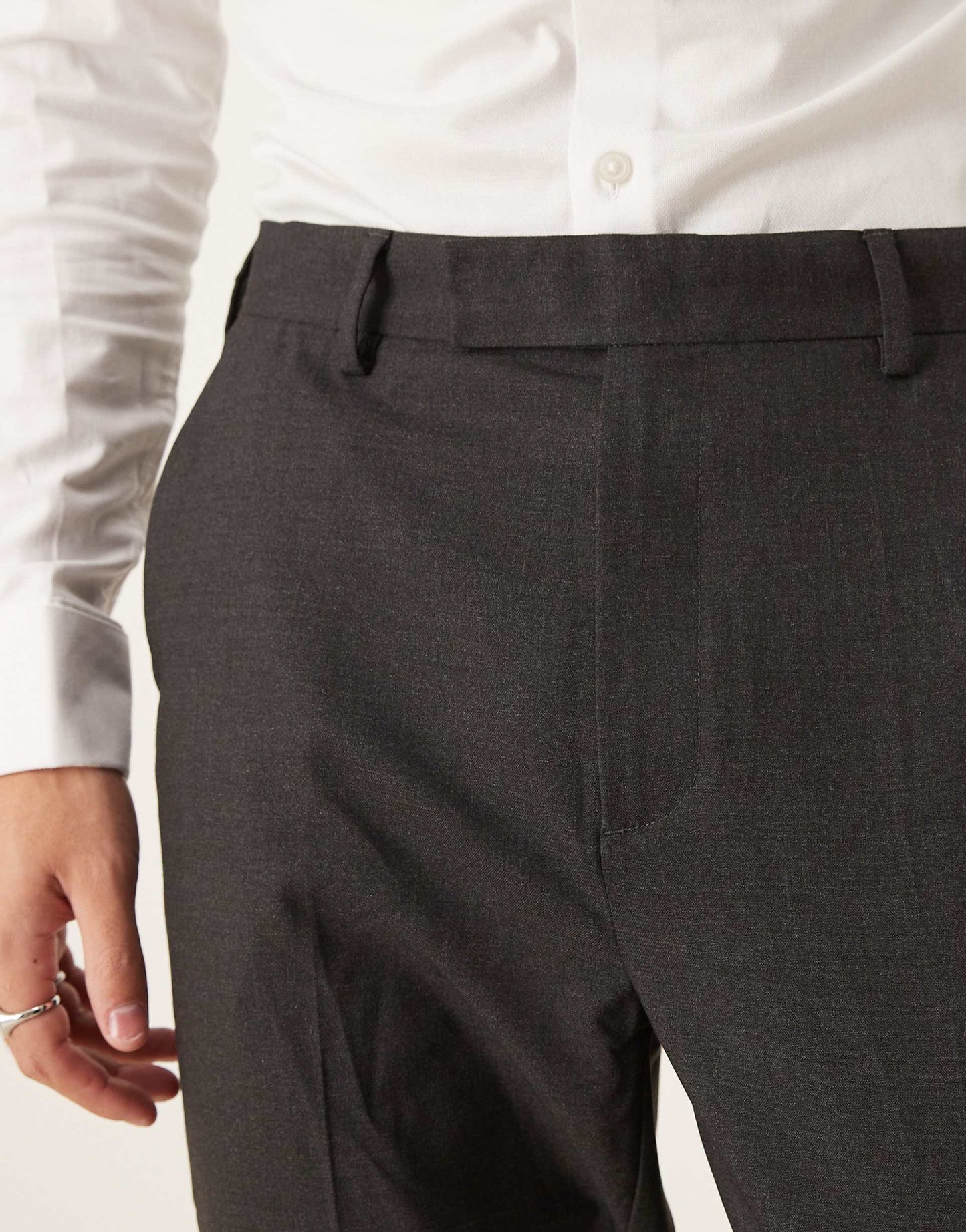 Slim Tailored Pleated Trousers
