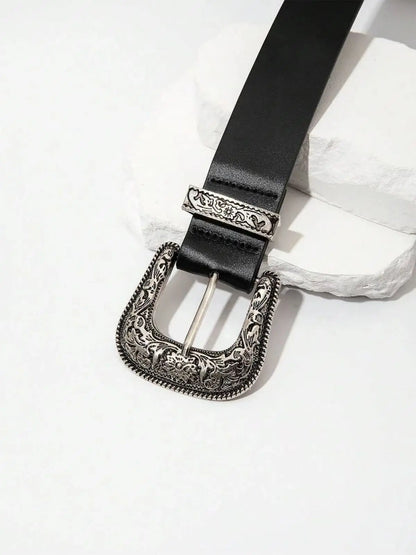 Leather Retro Western Belt
